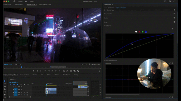 آموزش تنظیم رنگ ویدئو شب در پریمیر