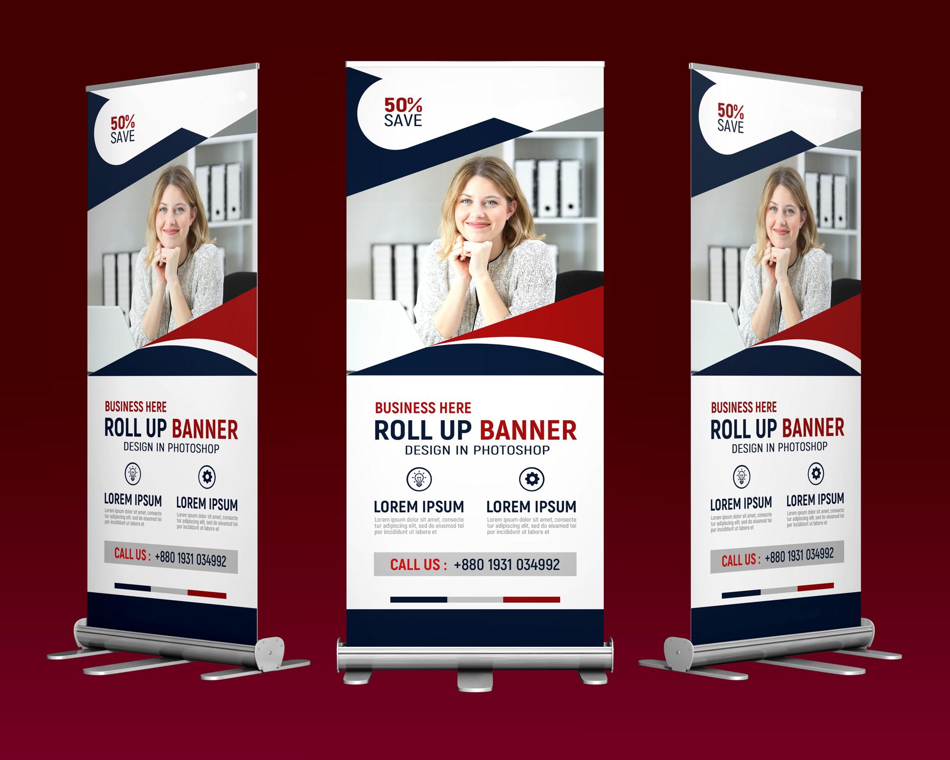 دانلود استند رول‌آپ حرفه‌ای؛ قالب PSD