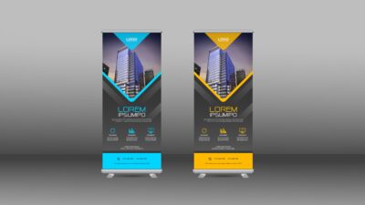 قالب وکتور املاک رول آپ | فایل EPS