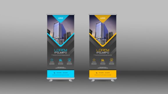 قالب وکتور املاک رول آپ | فایل EPS