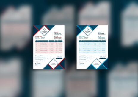 دانلود فاکتور تجاری لایه باز با فرمت AI