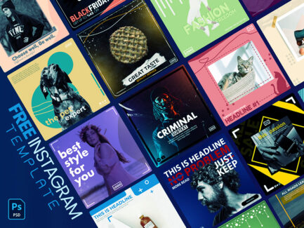 دانلود رایگان ۱۹ قالب حرفه‌ای اینستاگرام برای پست و استوری