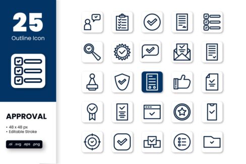 دانلود رایگان ۲۵ آیکون وکتور مدرن برای رابط کاربری و داشبورد